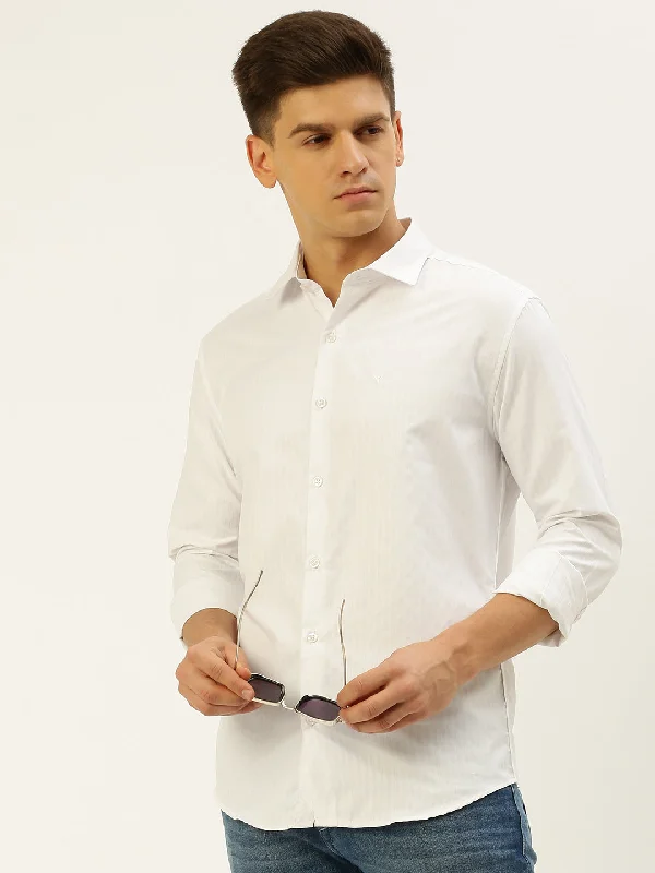 Men's Sustainable Recycled Material Casual Shirts for Eco - Conscious ConsumersMen White Solid Casual Shirt Men's Sustainable Recycled Material Casual Shirts for Eco - Conscious ConsumersMen White Solid Casual Shirt