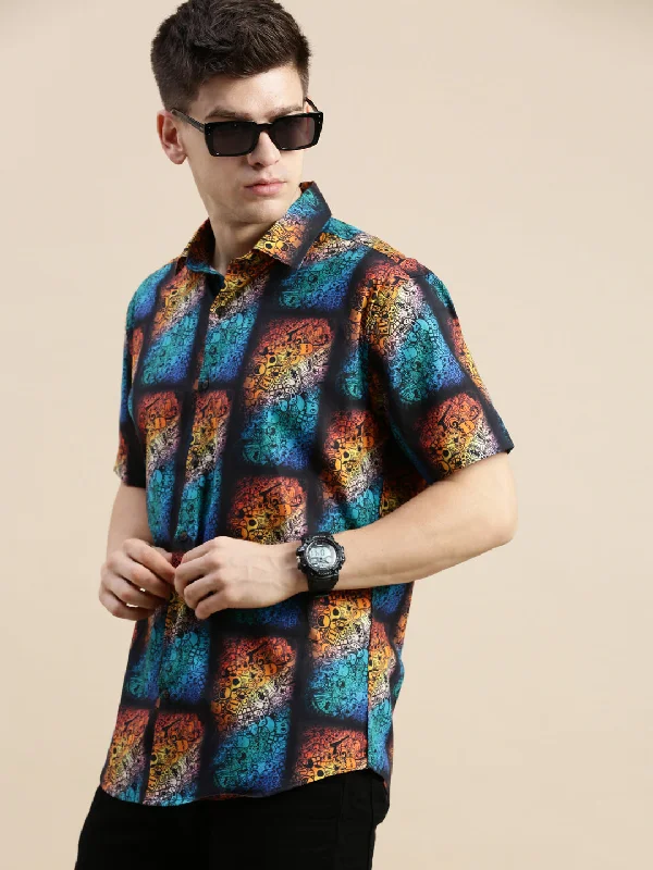 Men's Sustainable Recycled Material Casual Shirts for Eco - Conscious ConsumersMen Multi Graphics Casual Shirt Men's Sustainable Recycled Material Casual Shirts for Eco - Conscious ConsumersMen Multi Graphics Casual Shirt