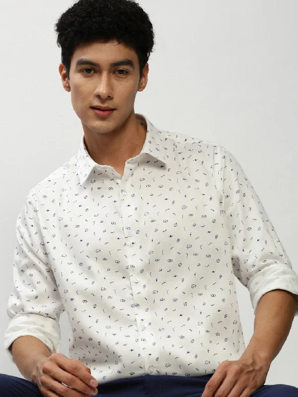 Men's Graphic - Printed Casual Shirts with Pop - Culture References for a Fun and Stylish LookMen White Printed Casual Casual Shirts Men's Graphic - Printed Casual Shirts with Pop - Culture References for a Fun and Stylish LookMen White Printed Casual Casual Shirts