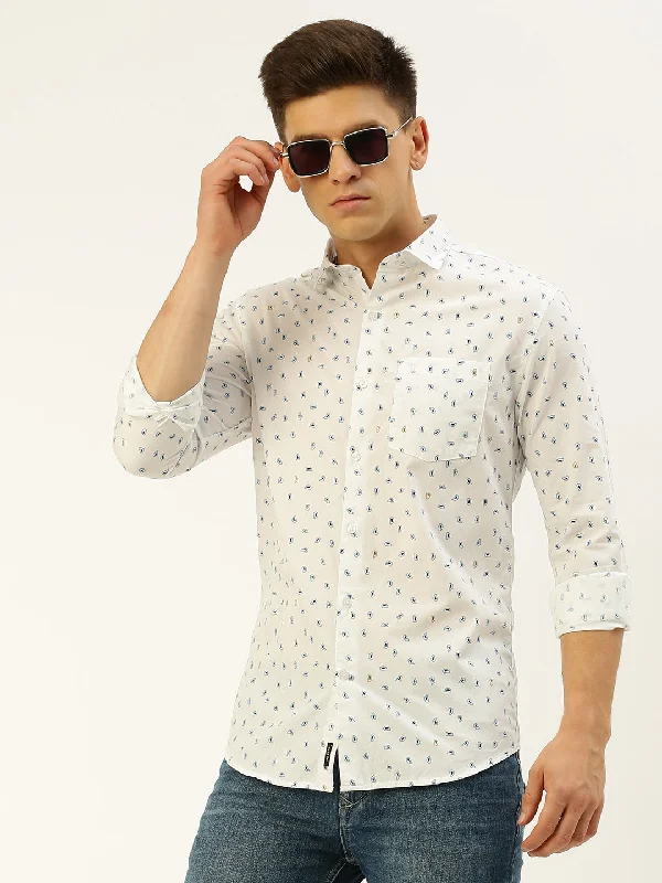 Men's Short - Sleeve Linen Casual Shirts in Light Khaki for a Breathable Summer OptionMen White Printed Casual Shirt Men's Short - Sleeve Linen Casual Shirts in Light Khaki for a Breathable Summer OptionMen White Printed Casual Shirt