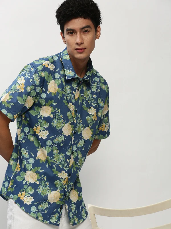 Men's Tailored Fit Checkered Casual Shirts in Multicolor for a Smart - Casual EnsembleMen Blue Floral Casual Casual Shirts Men's Tailored Fit Checkered Casual Shirts in Multicolor for a Smart - Casual EnsembleMen Blue Floral Casual Casual Shirts