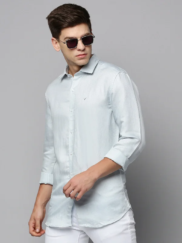 Men's Moisture - Wicking Performance Fabric Casual Shirts for Outdoor ActivitiesMen Blue Solid Casual Shirt Men's Moisture - Wicking Performance Fabric Casual Shirts for Outdoor ActivitiesMen Blue Solid Casual Shirt