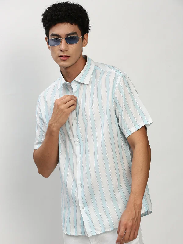 Men's Organic Cotton Casual Shirts with a Soft Handfeel for Everyday ComfortMen White Striped Casual Casual Shirts Men's Organic Cotton Casual Shirts with a Soft Handfeel for Everyday ComfortMen White Striped Casual Casual Shirts