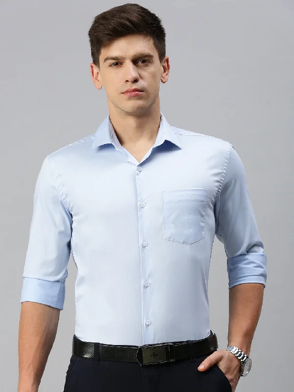 Men's Tailored Fit Checkered Casual Shirts in Multicolor for a Smart - Casual EnsembleMen Blue Solid Formal Shirt Men's Tailored Fit Checkered Casual Shirts in Multicolor for a Smart - Casual EnsembleMen Blue Solid Formal Shirt