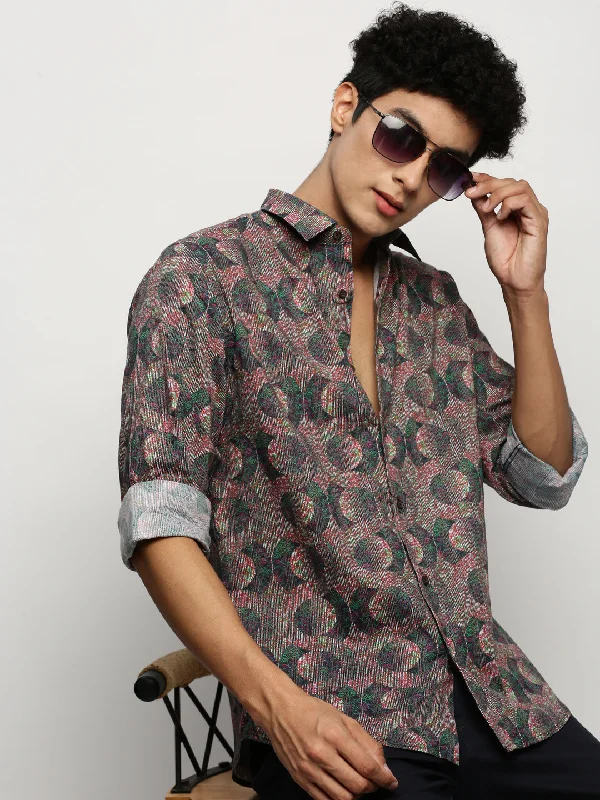 Men's Short - Sleeve Linen Casual Shirts in Light Khaki for a Breathable Summer OptionMen Multi Geometrical Shirt Men's Short - Sleeve Linen Casual Shirts in Light Khaki for a Breathable Summer OptionMen Multi Geometrical Shirt
