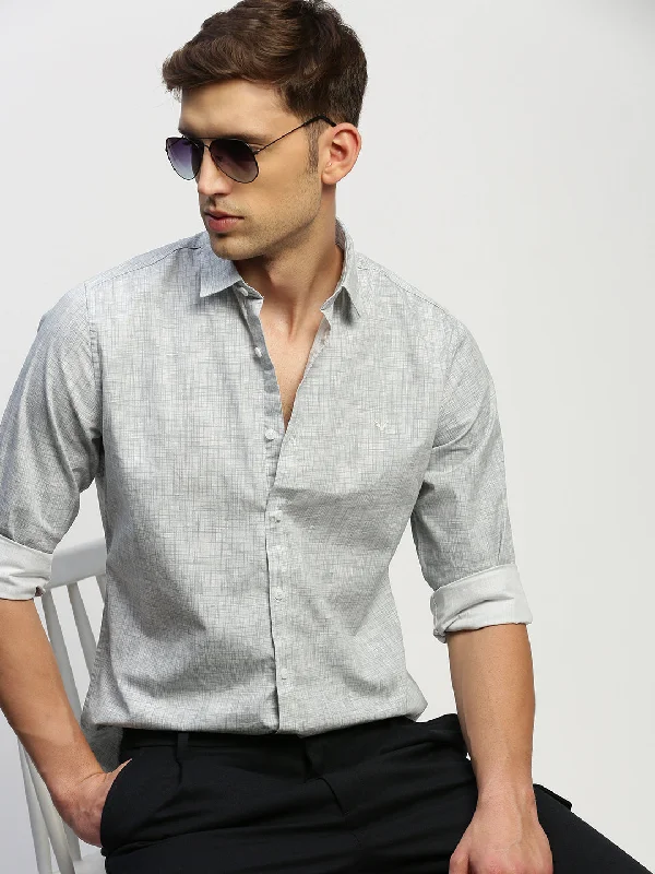 Men's Moisture - Wicking Performance Fabric Casual Shirts for Outdoor ActivitiesMen Grey Printed Shirt Men's Moisture - Wicking Performance Fabric Casual Shirts for Outdoor ActivitiesMen Grey Printed Shirt