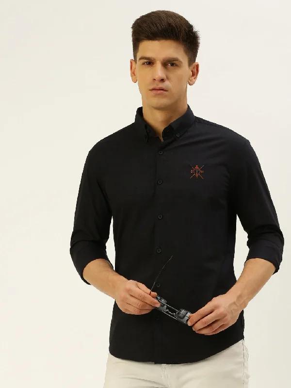 Men's Tailored Fit Checkered Casual Shirts in Multicolor for a Smart - Casual EnsembleMen Navy Checked Casual Shirt Men's Tailored Fit Checkered Casual Shirts in Multicolor for a Smart - Casual EnsembleMen Navy Checked Casual Shirt