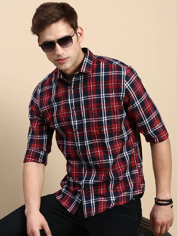 Men's Button - Down Oxford Casual Shirts in Crisp White for a Classic and Versatile StyleMen Multi Checked Casual Shirt Men's Button - Down Oxford Casual Shirts in Crisp White for a Classic and Versatile StyleMen Multi Checked Casual Shirt