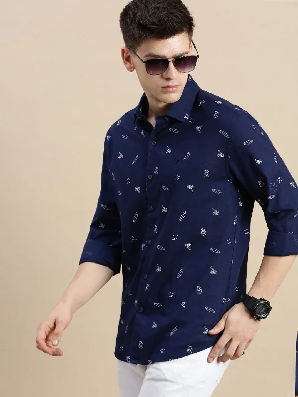 Men's Long - Line Oversized Casual Shirts in Dark Gray for a Relaxed and Modern LookMen Navy Graphics Casual Shirt Men's Long - Line Oversized Casual Shirts in Dark Gray for a Relaxed and Modern LookMen Navy Graphics Casual Shirt