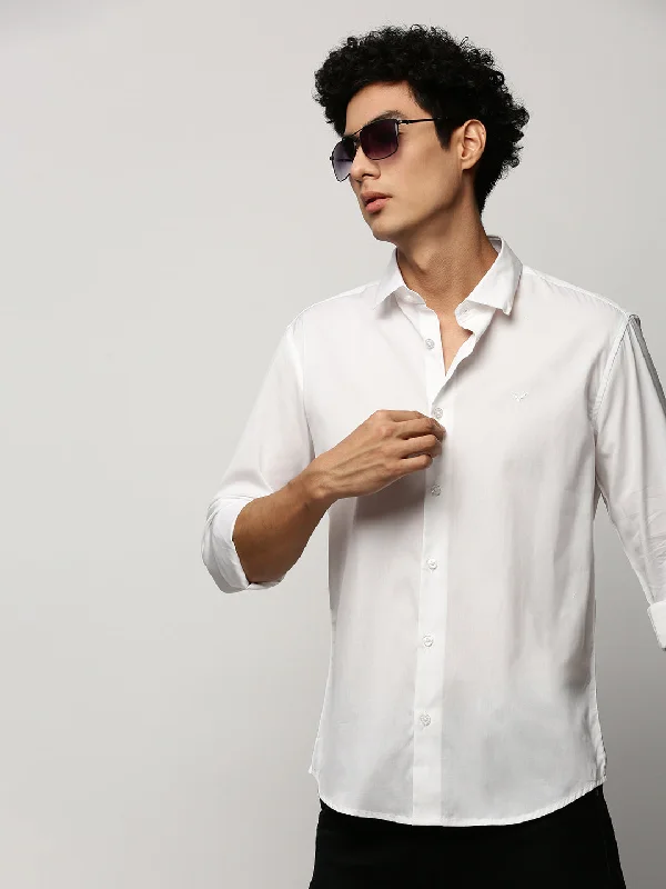 Men's Long - Line Oversized Casual Shirts in Dark Gray for a Relaxed and Modern LookMen White Solid Shirt Men's Long - Line Oversized Casual Shirts in Dark Gray for a Relaxed and Modern LookMen White Solid Shirt