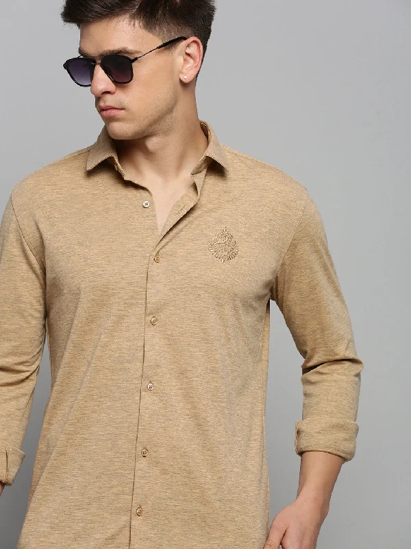 Men's Sustainable Recycled Material Casual Shirts for Eco - Conscious ConsumersMen Copper Solid Casual Shirt Men's Sustainable Recycled Material Casual Shirts for Eco - Conscious ConsumersMen Copper Solid Casual Shirt