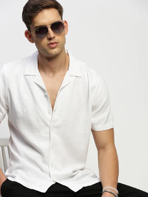 Men's Moisture - Wicking Performance Fabric Casual Shirts for Outdoor ActivitiesMen White Solid Shirt Men's Moisture - Wicking Performance Fabric Casual Shirts for Outdoor ActivitiesMen White Solid Shirt