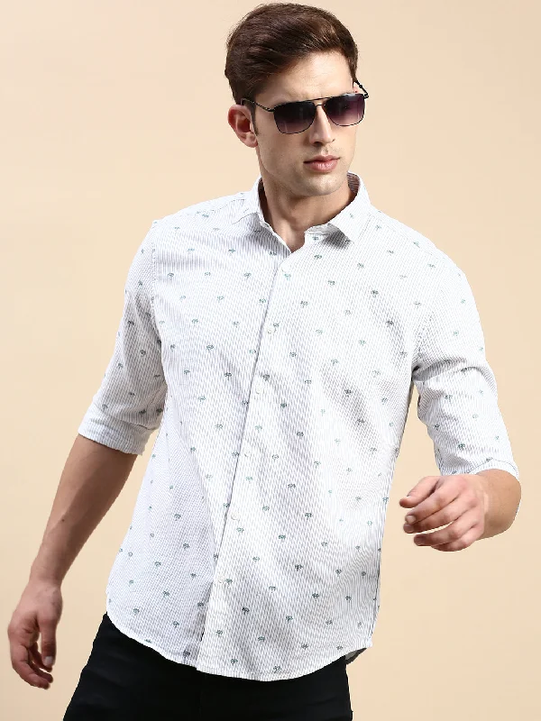 Men's Button - Down Oxford Casual Shirts in Crisp White for a Classic and Versatile StyleMen White Striped Casual Shirt Men's Button - Down Oxford Casual Shirts in Crisp White for a Classic and Versatile StyleMen White Striped Casual Shirt