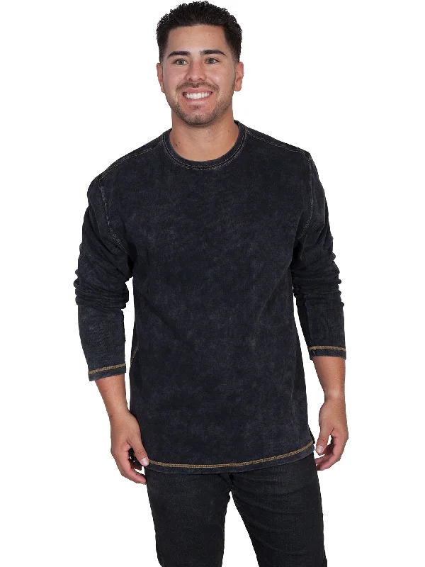 Men's Two - Tone Contrast Panel Casual Shirts in White and Navy for a Stylish and Eye - Catching DesignScully Mens Charcoal 100% Cotton Beefy L/S T-Shirt Men's Two - Tone Contrast Panel Casual Shirts in White and Navy for a Stylish and Eye - Catching DesignScully Mens Charcoal 100% Cotton Beefy L/S T-Shirt