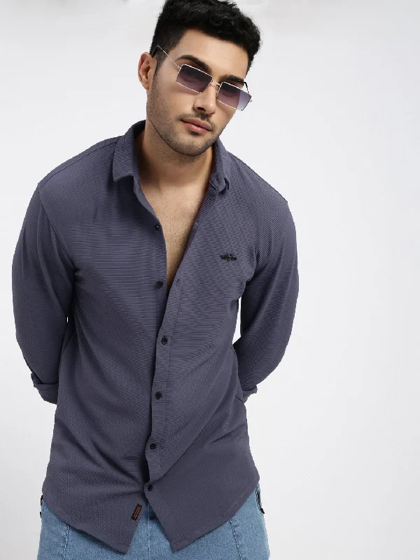 Men's Distressed Denim Casual Shirts with Frayed Edges for a Trendy and Rugged LookMen Purple Solid Slim Fit Shirt Men's Distressed Denim Casual Shirts with Frayed Edges for a Trendy and Rugged LookMen Purple Solid Slim Fit Shirt