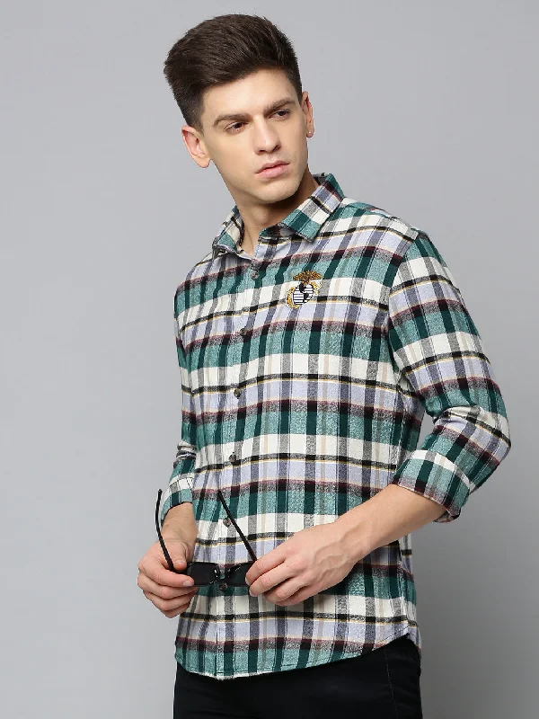 Men's Thermal - Lined Casual Shirts in Black for Added Warmth in Cold WeatherMen Multi Checked Casual Shirt Men's Thermal - Lined Casual Shirts in Black for Added Warmth in Cold WeatherMen Multi Checked Casual Shirt