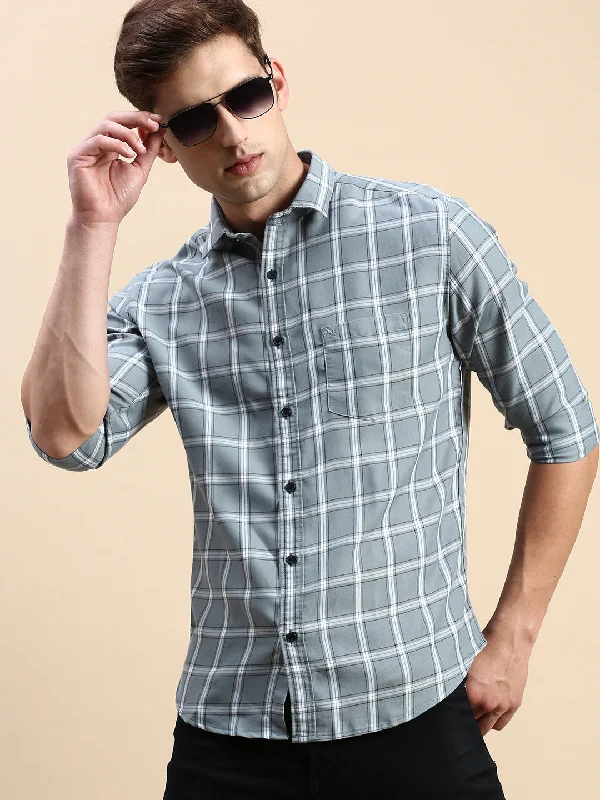 Plus Size Men's Plaid Flannel Casual Shirts in Earth Tones for a Cozy Fall OutfitMen Green Checked Casual Shirt Plus Size Men's Plaid Flannel Casual Shirts in Earth Tones for a Cozy Fall OutfitMen Green Checked Casual Shirt