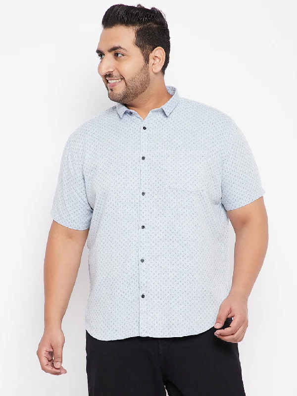 Men's Graphic - Printed Casual Shirts with Pop - Culture References for a Fun and Stylish LookMen Blue Printed Shirt Men's Graphic - Printed Casual Shirts with Pop - Culture References for a Fun and Stylish LookMen Blue Printed Shirt