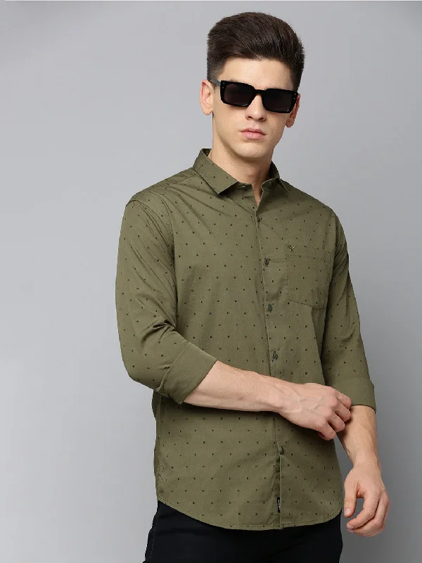 Men's Shearling - Lined Collar Casual Shirts in Brown for a Rustic and Warm AppealMen Green Printed Casual Shirt Men's Shearling - Lined Collar Casual Shirts in Brown for a Rustic and Warm AppealMen Green Printed Casual Shirt