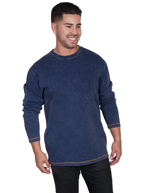 Men's Button - Down Oxford Casual Shirts in Crisp White for a Classic and Versatile StyleScully Mens Navy 100% Cotton Beefy L/S T-Shirt Men's Button - Down Oxford Casual Shirts in Crisp White for a Classic and Versatile StyleScully Mens Navy 100% Cotton Beefy L/S T-Shirt