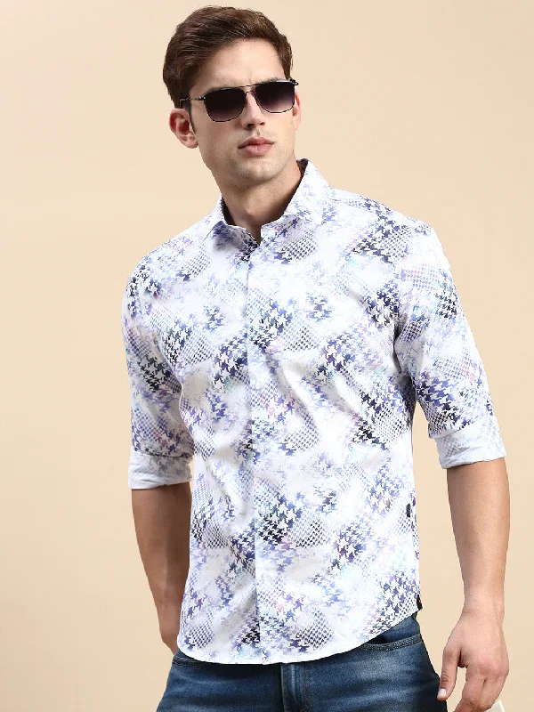 Men's Shearling - Lined Collar Casual Shirts in Brown for a Rustic and Warm AppealMen Multi Printed Casual Shirt Men's Shearling - Lined Collar Casual Shirts in Brown for a Rustic and Warm AppealMen Multi Printed Casual Shirt