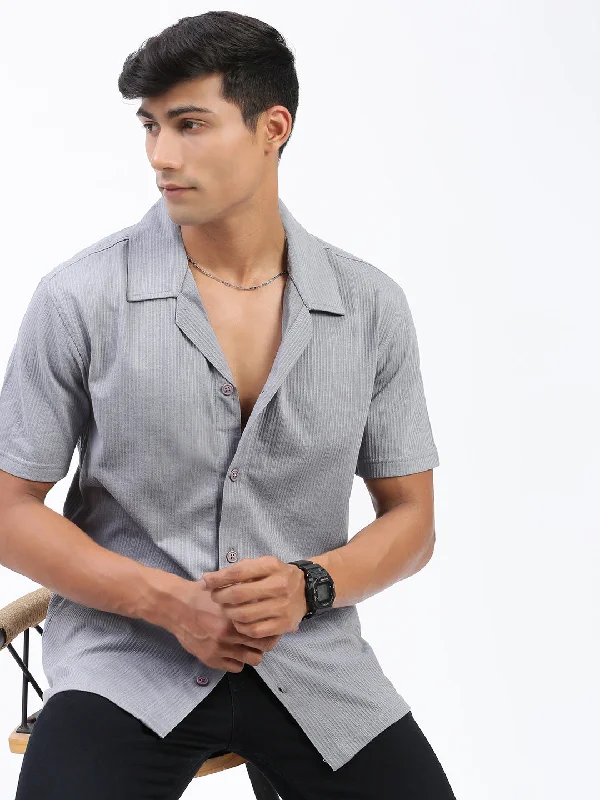 Men's Button - Down Oxford Casual Shirts in Crisp White for a Classic and Versatile StyleMen Solid Grey Relaxed Fit Shirt Men's Button - Down Oxford Casual Shirts in Crisp White for a Classic and Versatile StyleMen Solid Grey Relaxed Fit Shirt