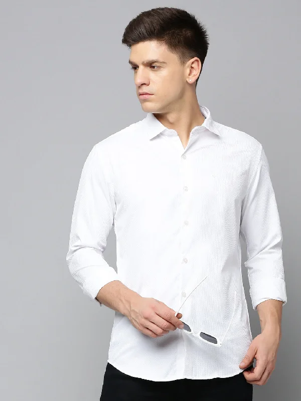 Men's Retro - Style Hawaiian Print Casual Shirts in Bold Patterns for a Tropical VacationMen White Solid Casual Shirt Men's Retro - Style Hawaiian Print Casual Shirts in Bold Patterns for a Tropical VacationMen White Solid Casual Shirt