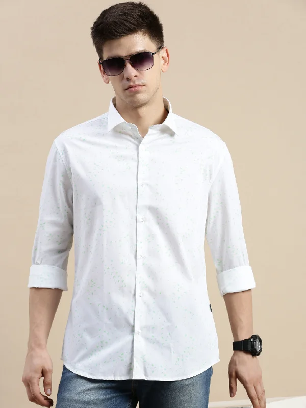 Men's Moisture - Wicking Performance Fabric Casual Shirts for Outdoor ActivitiesMen White Graphics Casual Shirt Men's Moisture - Wicking Performance Fabric Casual Shirts for Outdoor ActivitiesMen White Graphics Casual Shirt