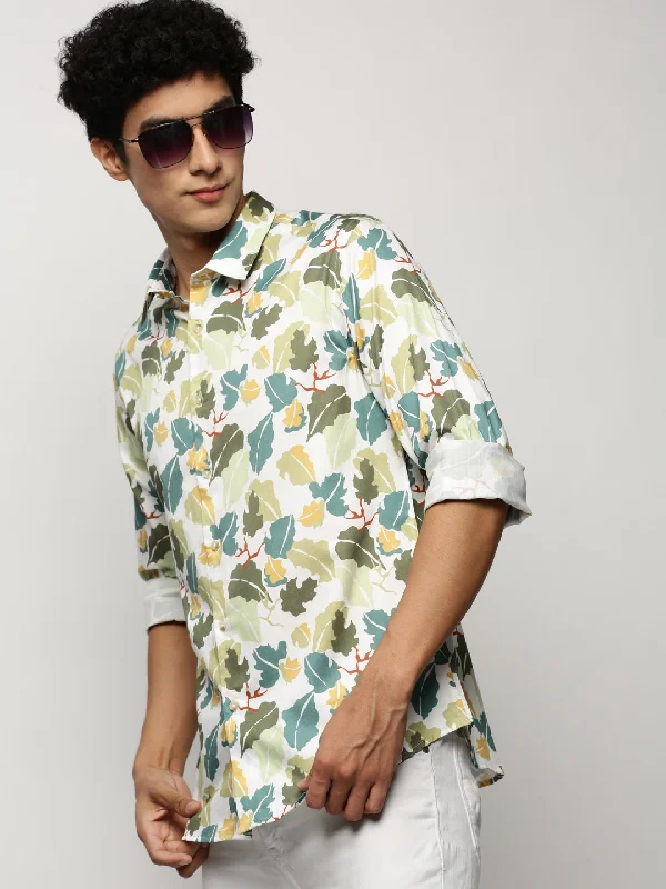 Men's Thermal - Lined Casual Shirts in Black for Added Warmth in Cold WeatherMen Green Floral Shirt Men's Thermal - Lined Casual Shirts in Black for Added Warmth in Cold WeatherMen Green Floral Shirt