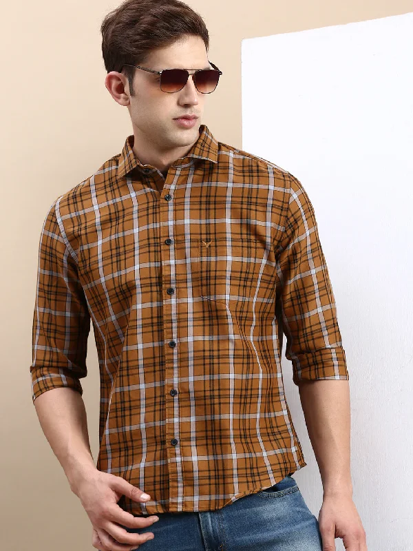 Men's Graphic - Printed Casual Shirts with Pop - Culture References for a Fun and Stylish LookMen Yellow Checked Casual Shirt Men's Graphic - Printed Casual Shirts with Pop - Culture References for a Fun and Stylish LookMen Yellow Checked Casual Shirt