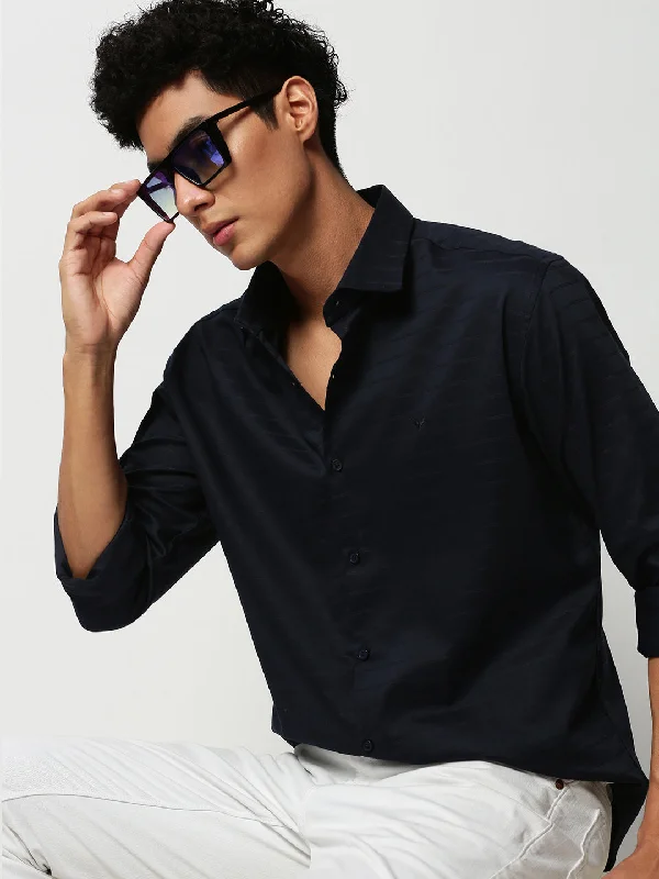 Men's Embroidered Detail Casual Shirts in Beige for a Touch of EleganceMen Navy Striped Casual Casual Shirts Men's Embroidered Detail Casual Shirts in Beige for a Touch of EleganceMen Navy Striped Casual Casual Shirts