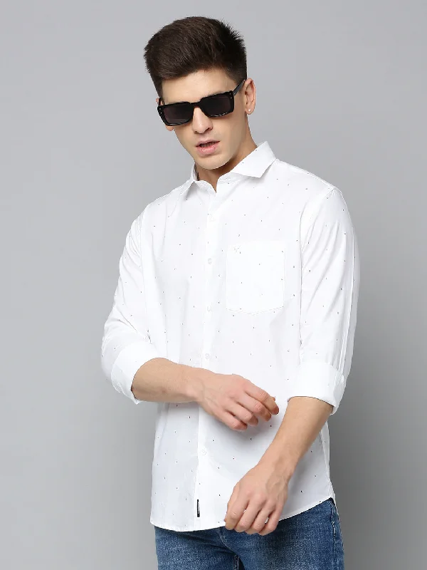 Men's Retro - Style Hawaiian Print Casual Shirts in Bold Patterns for a Tropical VacationMen White Printed Casual Shirt Men's Retro - Style Hawaiian Print Casual Shirts in Bold Patterns for a Tropical VacationMen White Printed Casual Shirt