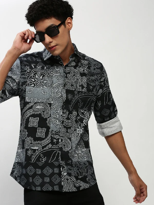 Men's Distressed Denim Casual Shirts with Frayed Edges for a Trendy and Rugged LookMen Black Printed Casual Casual Shirts Men's Distressed Denim Casual Shirts with Frayed Edges for a Trendy and Rugged LookMen Black Printed Casual Casual Shirts