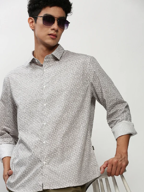 Men's Sustainable Recycled Material Casual Shirts for Eco - Conscious ConsumersMen White Printed Casual Casual Shirts Men's Sustainable Recycled Material Casual Shirts for Eco - Conscious ConsumersMen White Printed Casual Casual Shirts
