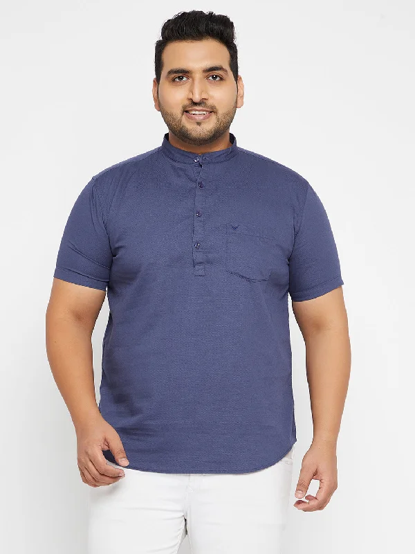 Men's Two - Tone Contrast Panel Casual Shirts in White and Navy for a Stylish and Eye - Catching DesignMen Solid Blue Straight Shirt Men's Two - Tone Contrast Panel Casual Shirts in White and Navy for a Stylish and Eye - Catching DesignMen Solid Blue Straight Shirt