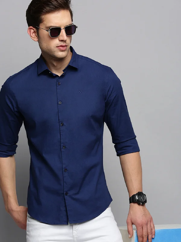 Men's Shearling - Lined Collar Casual Shirts in Brown for a Rustic and Warm AppealMen Spread Collar Solid Navy Blue Shirt Men's Shearling - Lined Collar Casual Shirts in Brown for a Rustic and Warm AppealMen Spread Collar Solid Navy Blue Shirt