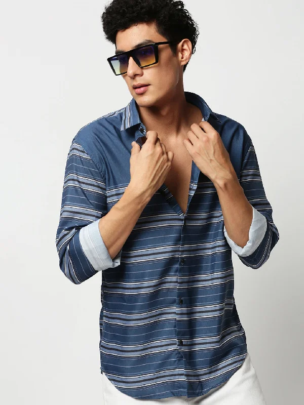 Men's Tailored Fit Checkered Casual Shirts in Multicolor for a Smart - Casual EnsembleMen Blue Striped Casual Casual Shirts Men's Tailored Fit Checkered Casual Shirts in Multicolor for a Smart - Casual EnsembleMen Blue Striped Casual Casual Shirts