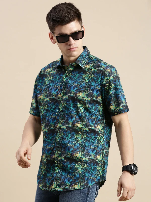 Men's Distressed Denim Casual Shirts with Frayed Edges for a Trendy and Rugged LookMen Multi Graphics Casual Shirt Men's Distressed Denim Casual Shirts with Frayed Edges for a Trendy and Rugged LookMen Multi Graphics Casual Shirt