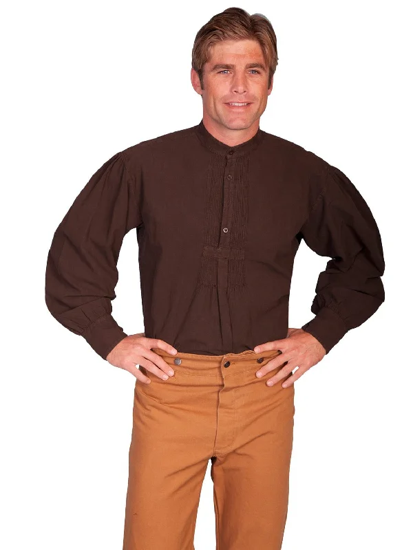 Men's Slim - Fit Printed Floral Casual Shirts in Pastel Colors for a Spring - Inspired VibeScully Rangewear Mens Chocolate 100% Cotton L/S Vintage Old West Shirt Men's Slim - Fit Printed Floral Casual Shirts in Pastel Colors for a Spring - Inspired VibeScully Rangewear Mens Chocolate 100% Cotton L/S Vintage Old West Shirt