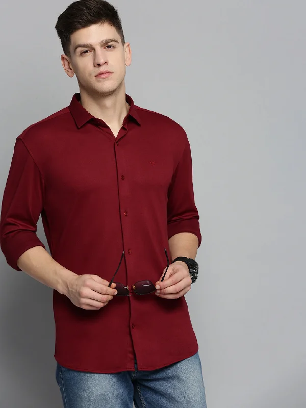 Men's Moisture - Wicking Performance Fabric Casual Shirts for Outdoor ActivitiesMen Red Solid Casual Shirt Men's Moisture - Wicking Performance Fabric Casual Shirts for Outdoor ActivitiesMen Red Solid Casual Shirt