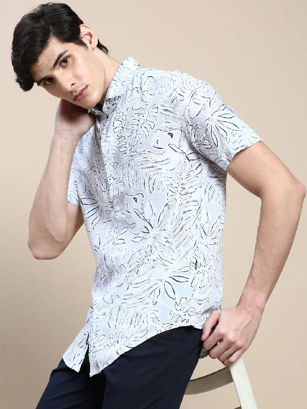 Men's Wrinkle - Resistant Polyester Blend Casual Shirts for Easy Travel and MaintenanceMen Grey Graphics Casual Shirt Men's Wrinkle - Resistant Polyester Blend Casual Shirts for Easy Travel and MaintenanceMen Grey Graphics Casual Shirt