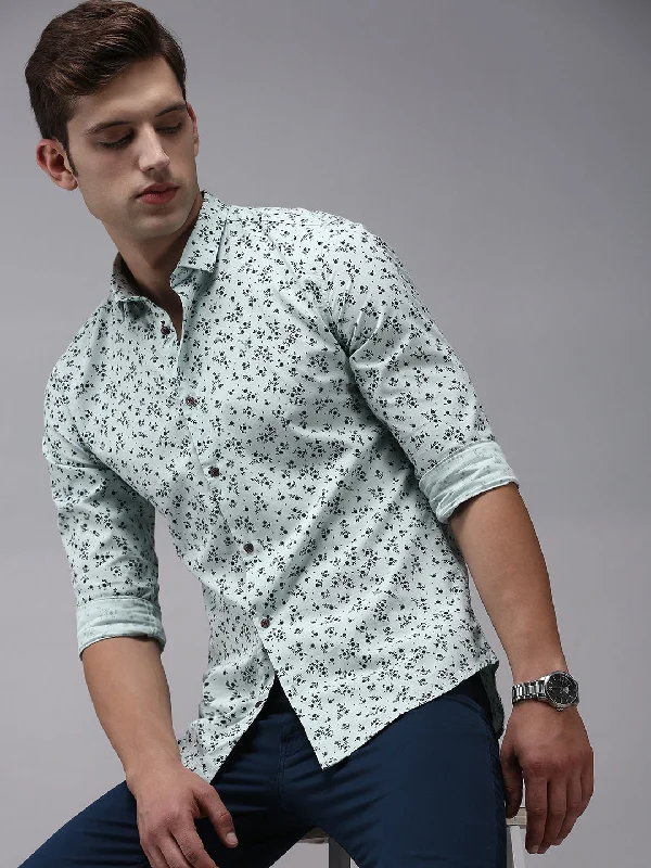 Men's Moisture - Wicking Performance Fabric Casual Shirts for Outdoor ActivitiesMen Green Printed Casual Shirt Men's Moisture - Wicking Performance Fabric Casual Shirts for Outdoor ActivitiesMen Green Printed Casual Shirt