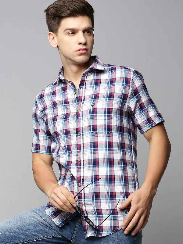 Men's Thermal - Lined Casual Shirts in Black for Added Warmth in Cold WeatherMen White Checked Casual Shirt Men's Thermal - Lined Casual Shirts in Black for Added Warmth in Cold WeatherMen White Checked Casual Shirt