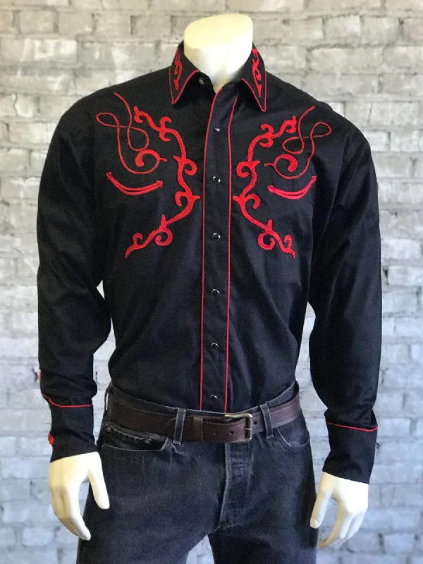 Men's Long - Line Oversized Casual Shirts in Dark Gray for a Relaxed and Modern LookRockmount Mens Black 100% Cotton Sugar Skull Vintage L/S Shirt Men's Long - Line Oversized Casual Shirts in Dark Gray for a Relaxed and Modern LookRockmount Mens Black 100% Cotton Sugar Skull Vintage L/S Shirt