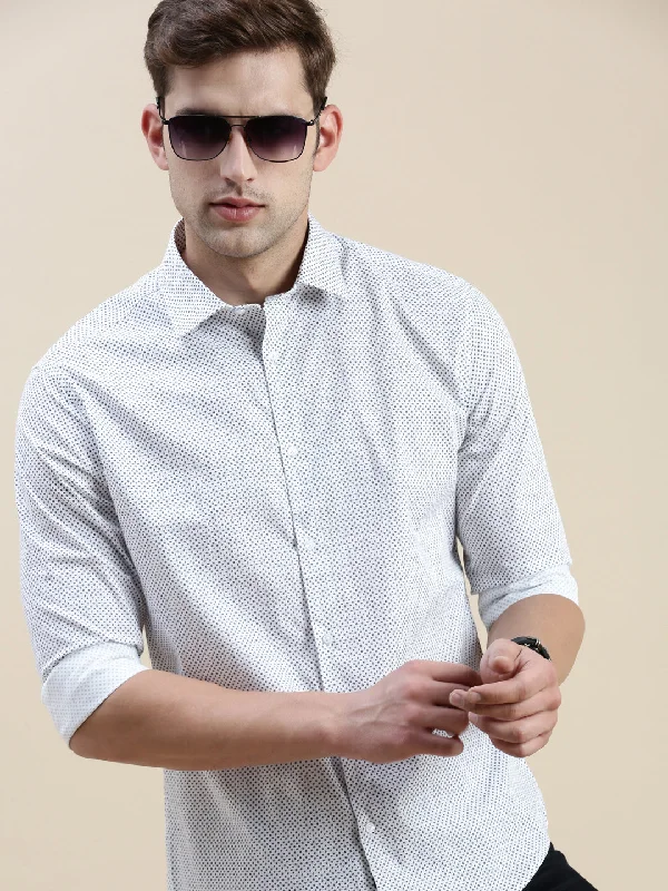 Plus Size Men's Plaid Flannel Casual Shirts in Earth Tones for a Cozy Fall OutfitMen White Printed Casual Shirt Plus Size Men's Plaid Flannel Casual Shirts in Earth Tones for a Cozy Fall OutfitMen White Printed Casual Shirt