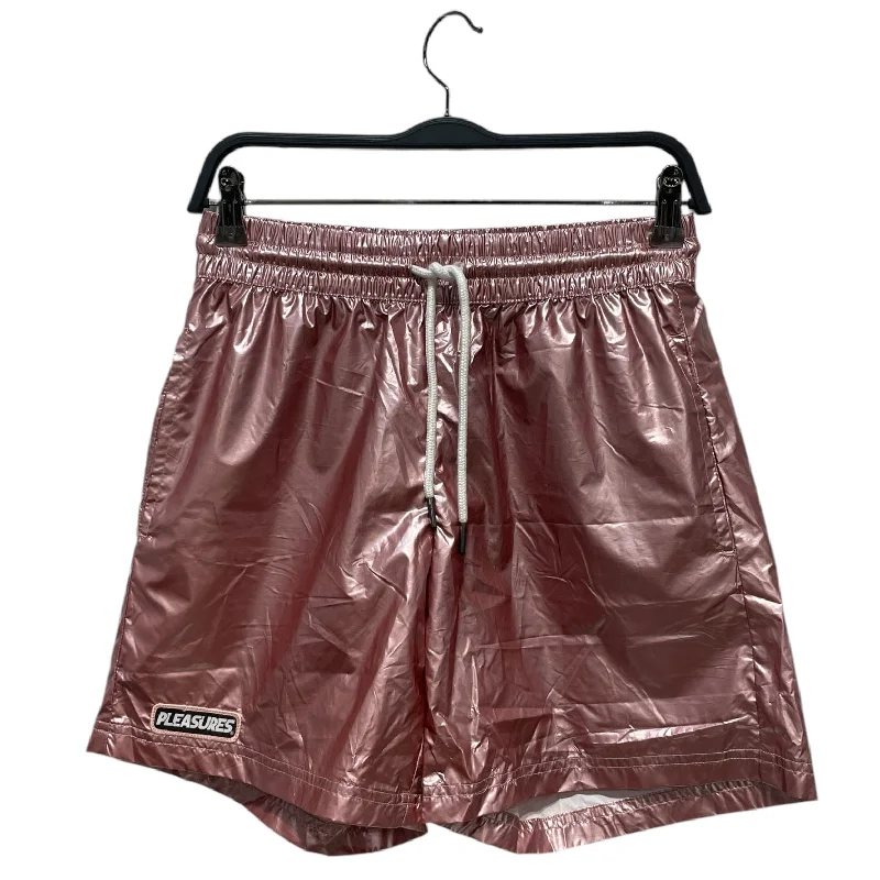 Men's zip - pocket canvas shorts for added functionality during travelPleasures/Shorts/S/Polyester/PNK/