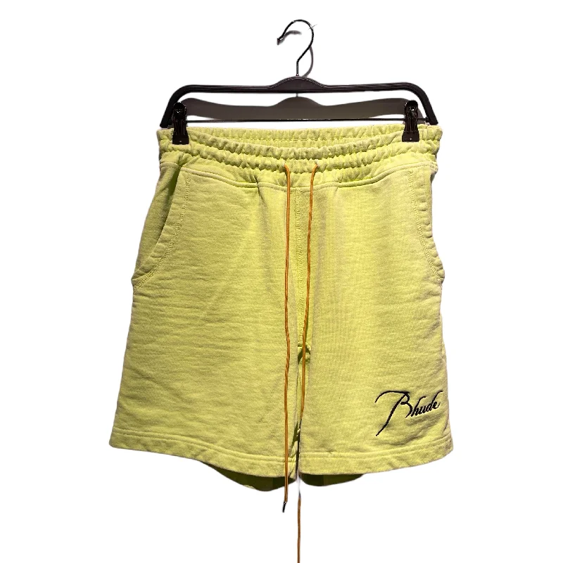 Men's distressed cotton shorts for a bohemian - inspired styleRHUDE/Shorts/S/Cotton/GRN/