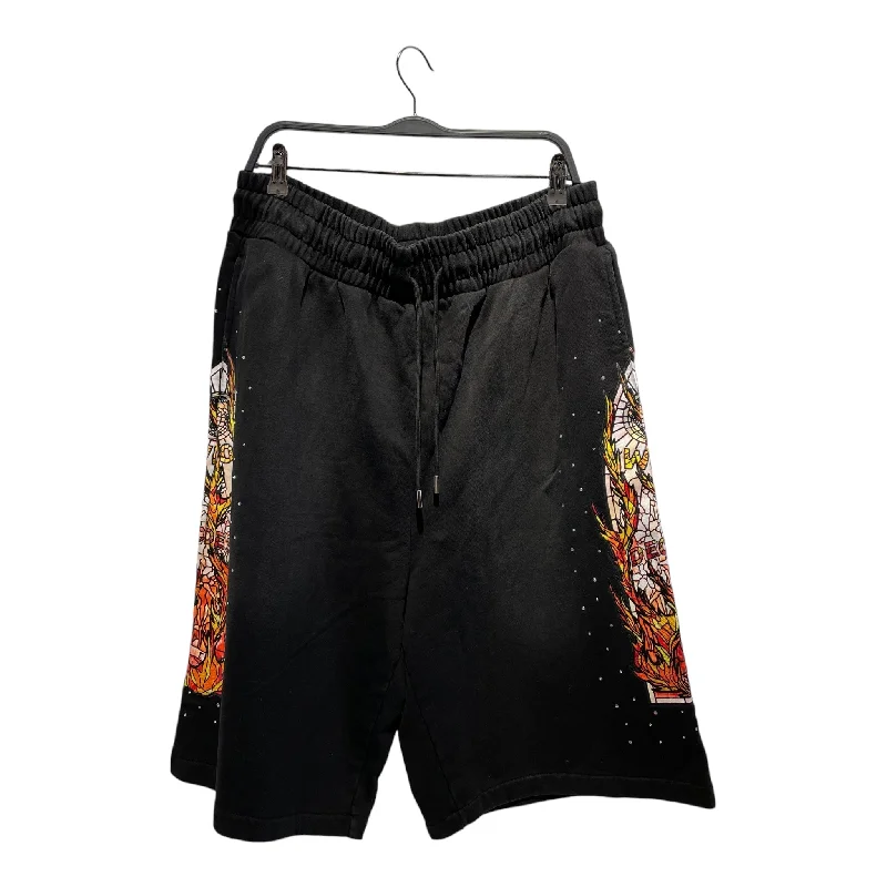 Men's ripped denim shorts for a trendy streetwear aestheticWHO DECIDES WAR/Shorts/38/Cotton/BLK/ Men's ripped denim shorts for a trendy streetwear aestheticWHO DECIDES WAR/Shorts/38/Cotton/BLK/
