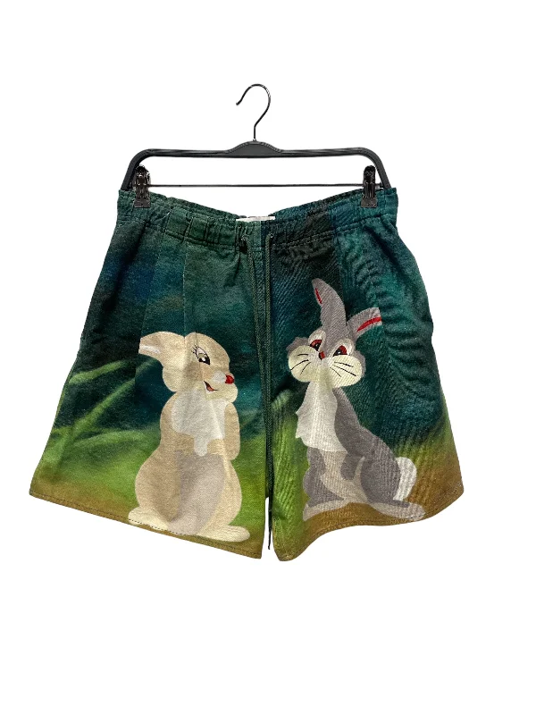 Men's checkered pattern wool shorts for a stylish winter layering optionRochambea/Shorts/L/Cotton/GRN/Graphic/Bambi Rabbit Bunny Men's checkered pattern wool shorts for a stylish winter layering optionRochambea/Shorts/L/Cotton/GRN/Graphic/Bambi Rabbit Bunny