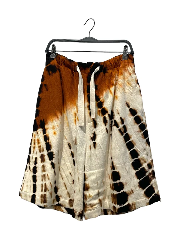 Men's distressed cotton shorts for a bohemian - inspired styleJIL SANDER/Shorts/48/Wool/MLT/All Over Print/Brn/Blk/Wht tie-dye Men's distressed cotton shorts for a bohemian - inspired styleJIL SANDER/Shorts/48/Wool/MLT/All Over Print/Brn/Blk/Wht tie-dye